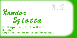 nandor szlotta business card